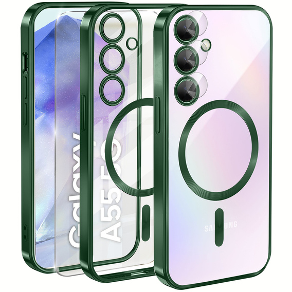 Husă pentru Samsung Galaxy A55 5G, Electro MagSafe, + Sticlă pentru ecran