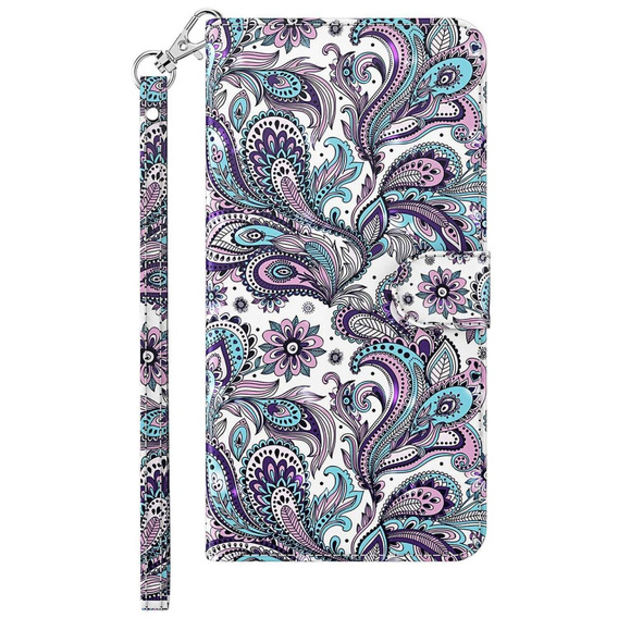 Cu clapetă pentru Oppo A17, Light Spots Decor, violet
