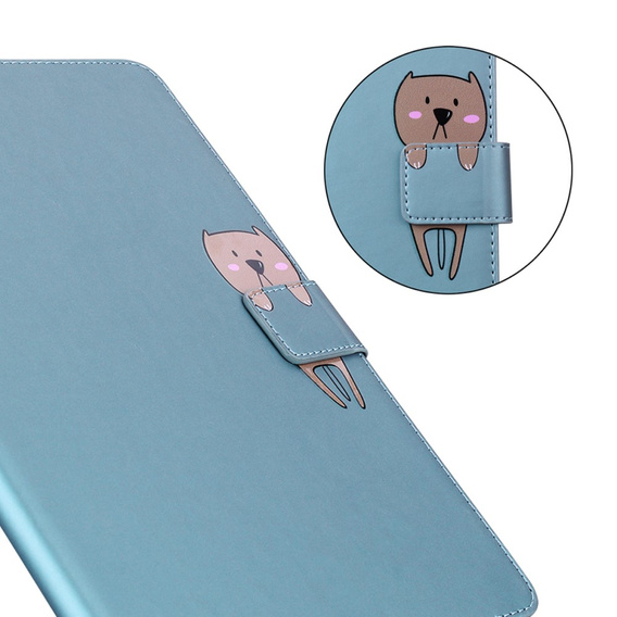 Husă pentru Lenovo Tab M10 Plus 10.6 Gen 3, cu clapetă, animal, albastru