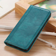 Husa cu clapetă pentru Motorola Moto G73 5G, Split Leather, turquoise