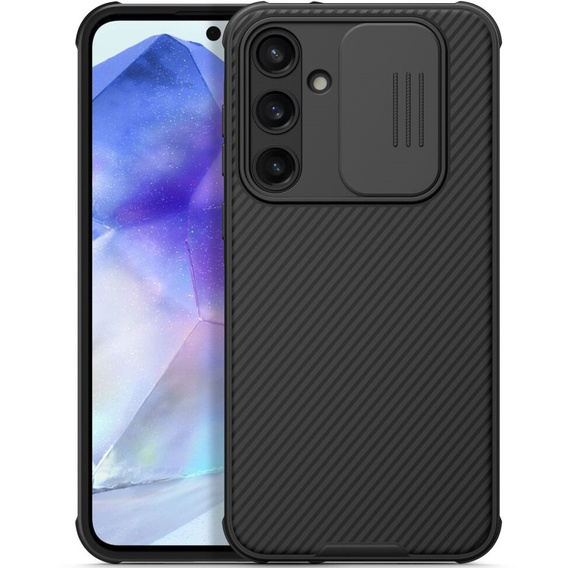 Carcasă blindată Nillkin pentru Samsung Galaxy A55 5G, CamShield Pro, negru