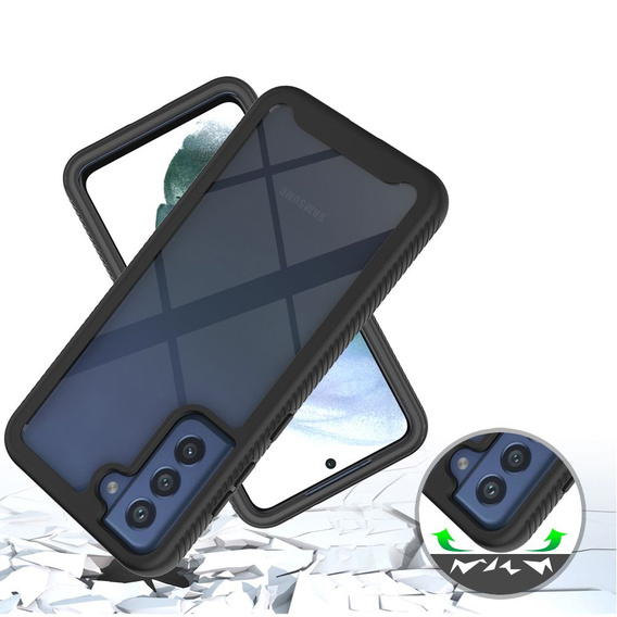 Carcasă pentru Samsung Galaxy S21 FE, Shockproof, cu folie, albastru