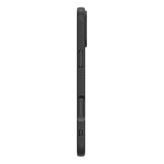 Carcasa Spigen pentru iPhone 16, Liquid Air, negru + 9H Tempered Glass