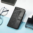 Cu clapetă pentru Motorola Moto G15 / Motorola Moto G15 Power, Butterfly, negru