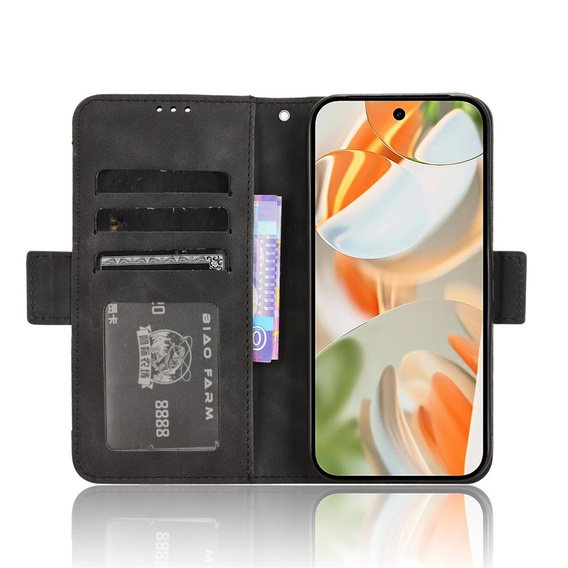 Cu clapetă pentru Google Pixel 9 / Google Pixel 9 Pro, Card Slot, negru