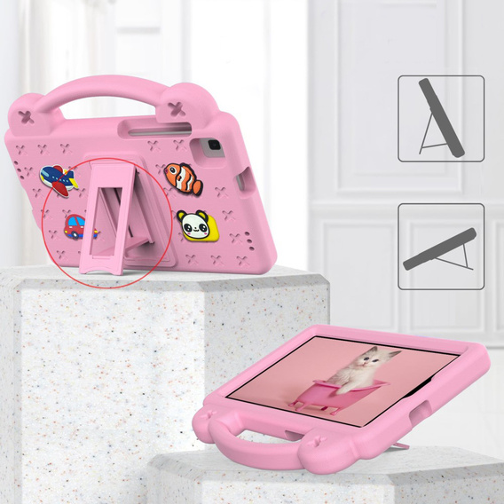 Husă pentru copii pentru Samsung Galaxy Tab A7 Lite 8.7 T220/T225, Cute Patterns, cu suport, roz