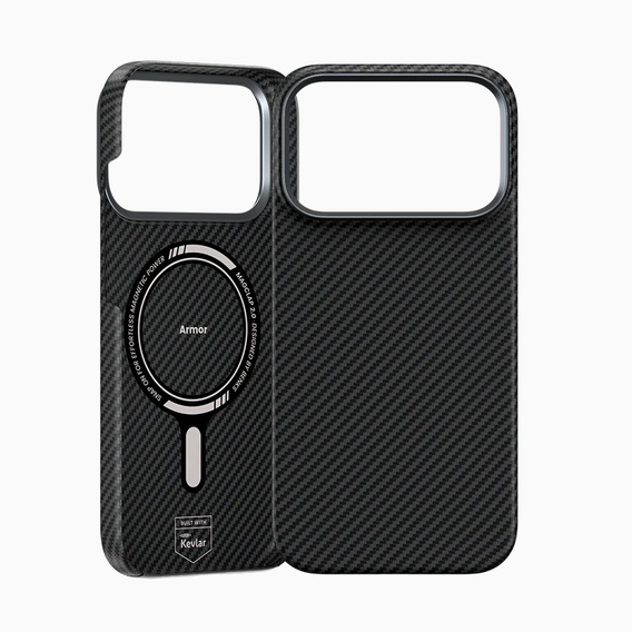 BENKS Kevlar Armor Air Carbon Fiber 600D A070 la cazul MagSafe pentru iPhone 17 Pro Max