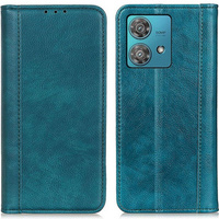 Huse pentru Motorola Moto G84 5G, Wallet Litchi Leather, verde