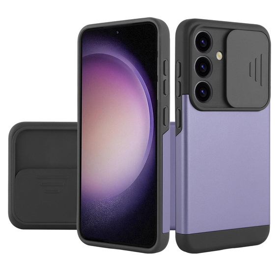 Huse pentru Samsung Galaxy S24, ERBORD CamProtect Slide Camera, violet