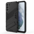 Husa pentru Samsung Galaxy S21 FE, Military kickstand, albastru