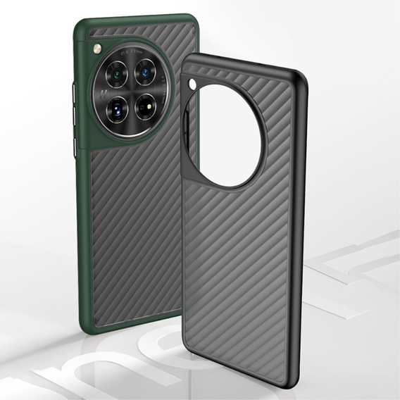 Huse pentru OnePlus 12 5G, Fusion Twill Stripe, transparent / negru