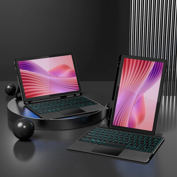 Carcasă + tastatură Lenovo Tab Plus, negru