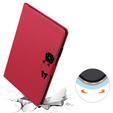 Husă pentru Lenovo Tab M10 Plus 10.6 Gen 3, cu clapetă, animal, roșu
