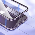 Husa pentru iPhone 14, Magnetic Dual Glass, violet