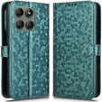 Husa cu clapetă pentru Motorola Edge 60 Pro, Wallet Rhombus, verde