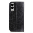 Cu clapetă pentru Samsung Galaxy S25 Edge, Crazy Horse Wallet, negru