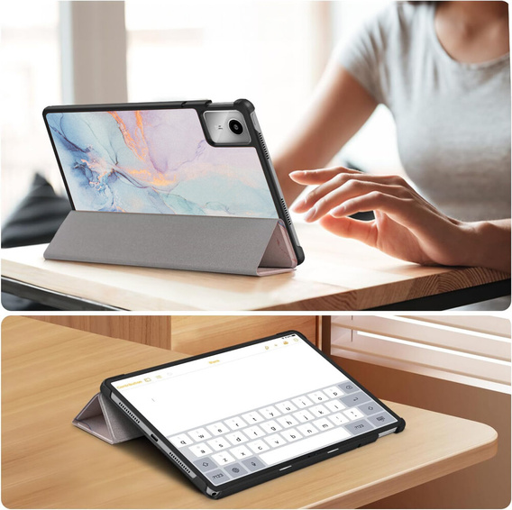 Husă pentru Lenovo Tab M11, Smartcase, Marble 1#