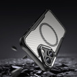 Husă pentru iPhone 16, Fusion Hybrid Carbon, pentru MagSafe, negru