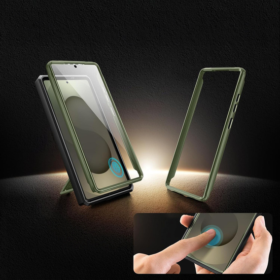 Carcasă robustă pentru Samsung Galaxy S25 Ultra – Tongate MECH Series Clip, negru