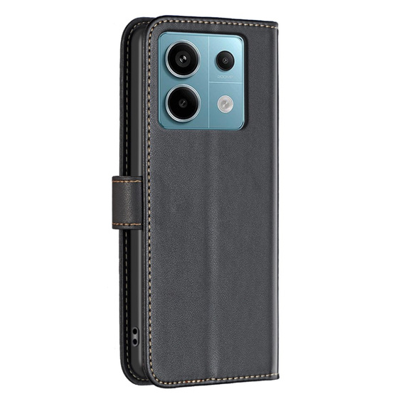 Husa cu clapetă pentru Xiaomi Redmi Note 13 Pro 5G, BINFEN Wallet, negru