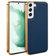 Huse pentru Samsung Galaxy S22+ Plus, Cowhide Leather, albastru