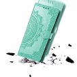 Cu clapetă pentru Samsung Galaxy M15 5G, Mandala, verde