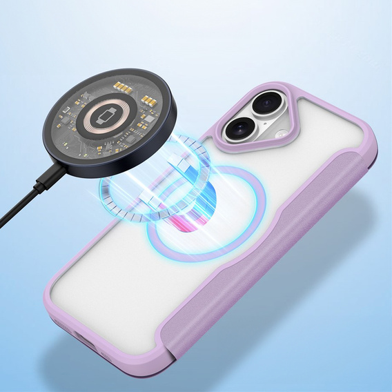 Husă Dux Ducis pentru iPhone 17, Skin X Pro, cu clapetă, pentru MagSafe, violet