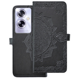 Cu clapetă pentru Oppo A79 5G, Mandala, negru