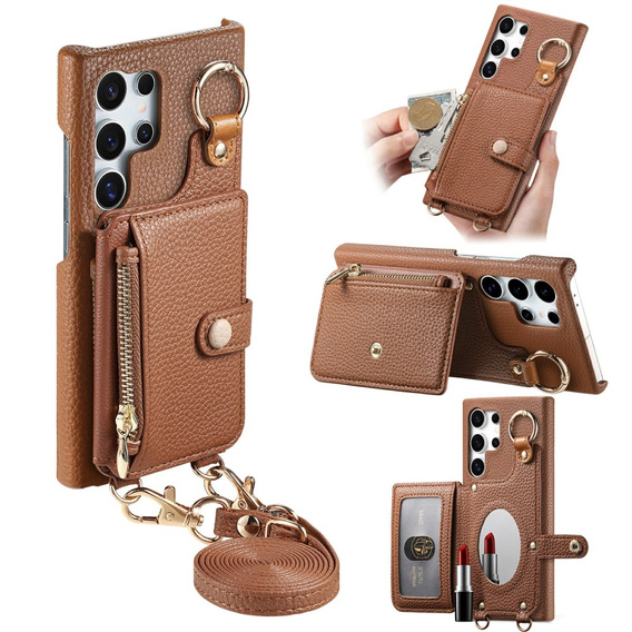 Huse pentru Samsung Galaxy S25 Ultra, GKK Leather, negru