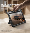 Husă Dexnor 360° cu curea și suport pentru stylus pentru iPad mini 8.3" 2021 (Gen. 6) / iPad mini 8.3" 2024 (Gen. 7)