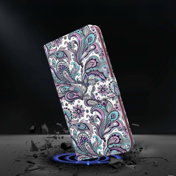 Cu clapetă pentru Oppo A17, Light Spots Decor, violet
