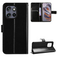 Cu clapetă pentru Motorola Edge 50 Neo / Motorola ThinkPhone 25, Crazy Horse Wallet, negru