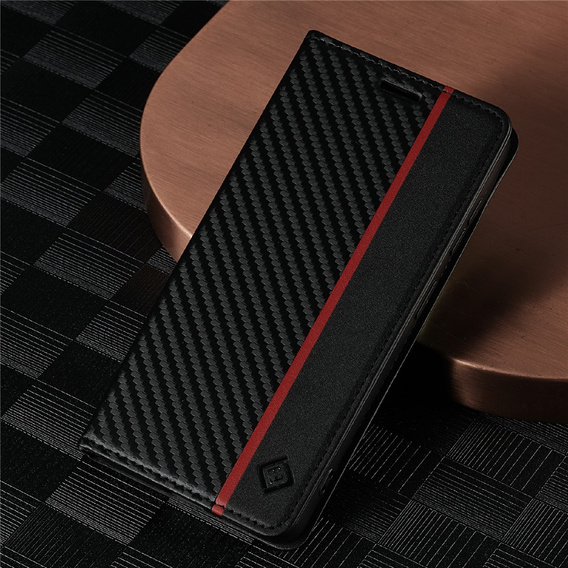 LC.IMEEKE Carcasă flip din carbon pentru Samsung Galaxy A37 5G, negru