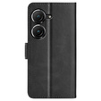 Cu clapetă pentru Asus Zenfone 9 5G / 10 5G, Wallet PU Leather Case, negru
