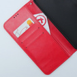 Cu clapetă pentru Motorola Moto G54 5G, Crazy Horse Wallet, roșu