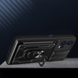 Husă blindată pentru Motorola Edge 30 Fusion 5G, Camera Slide Card Slot, negru