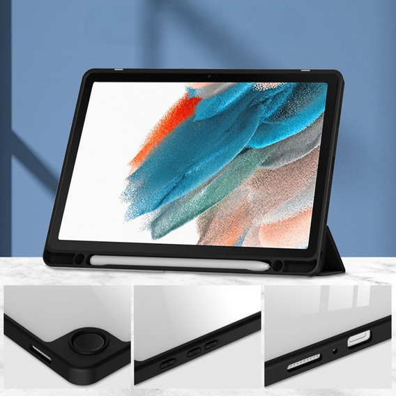 Husă pentru Samsung Galaxy Tab A9+, Smartcase Hybrid, cu spațiu pentru stylus, negru