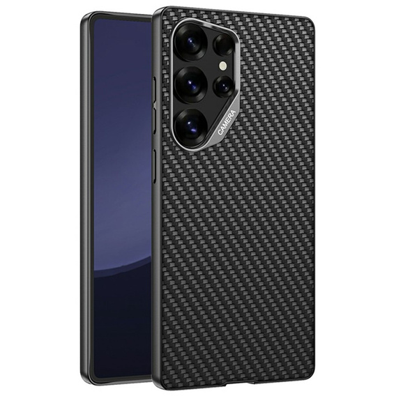 Huse pentru Samsung Galaxy S25 Ultra, GKK Leather, carbon negru