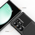 Husa pentru Samsung Galaxy S25 Ultra, Card Holder Kickstand, negru