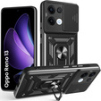 Husă blindată pentru Oppo Reno 13, CamShield Slide, negru