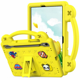 Husă pentru copii pentru Samsung Galaxy Tab S10 Lite / S10 FE / S9 FE, Cute Patterns, cu suport, galben