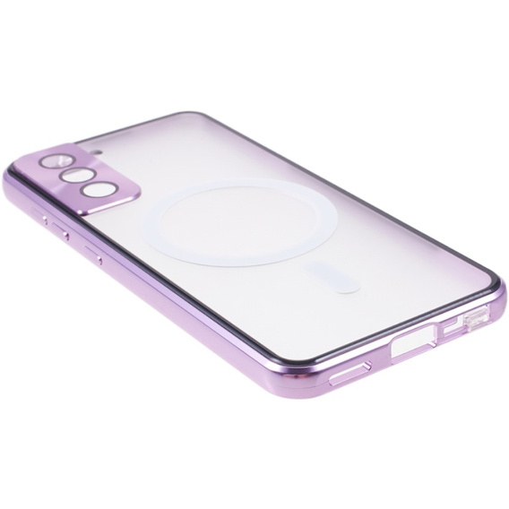 Carcasa Magnetic Dual Glass MagSafe pentru Samsung Galaxy S21, violet