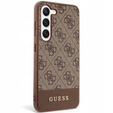 GUESS Huse pentru Samsung Galaxy S23+ Plus, 4G Bottom Stripe, maro