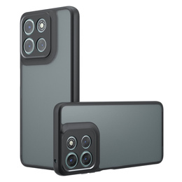 Carcasă pentru Xiaomi Redmi 15 5G / 4G, cu protecție pentru cameră, transparentă cu laturi negre