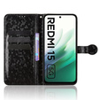 Carcasă Flap pentru Xiaomi Redmi 15 5G / 4G, Wallet Rhombus, negru