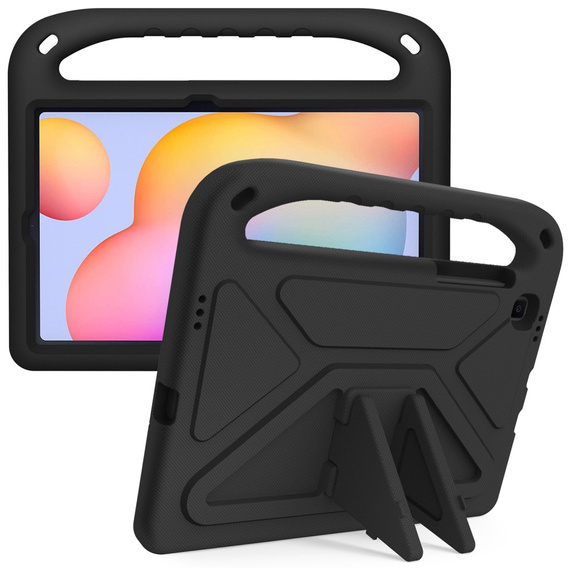 Husă pentru copii pentru Samsung Galaxy Tab S6 Lite 2022 / 2020, husă pentru copii cu mâner, negru