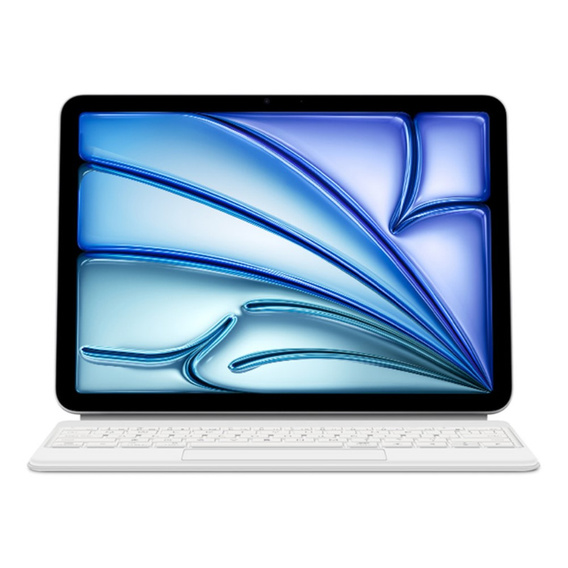 Husă de tastatură pentru iPad Air 13" 2024, Magnetic Keyboard Touchpad, alb