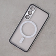 Carcasa Magnetic Dual Glass MagSafe pentru Samsung Galaxy S23, de argint