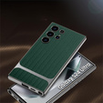 Huse pentru Samsung Galaxy S24 Ultra, GKK Woven Leather, verde