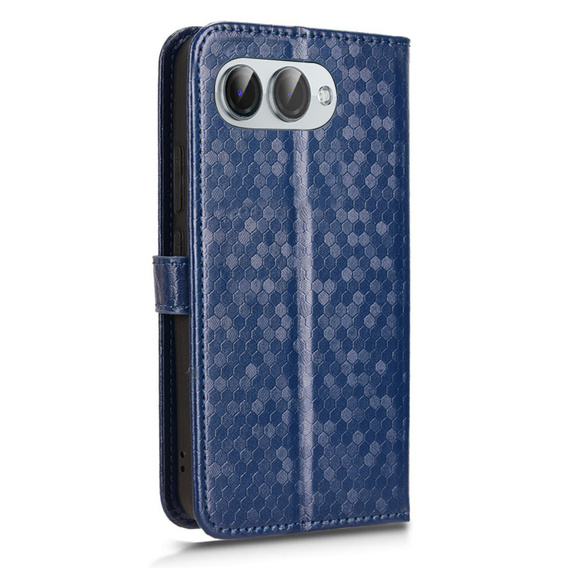 Husa cu clapetă pentru T Phone 3 5G, Wallet Rhombus, albastru